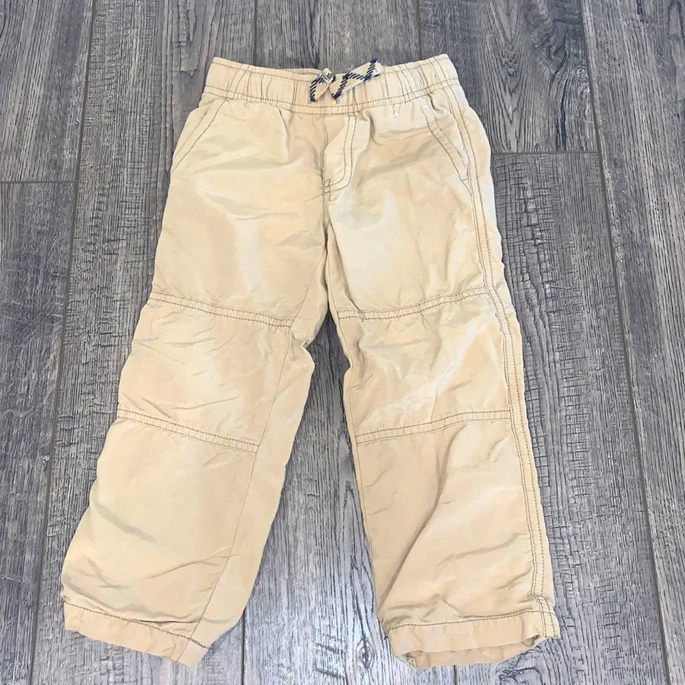 Gymboree 3T khaki lined joggers.